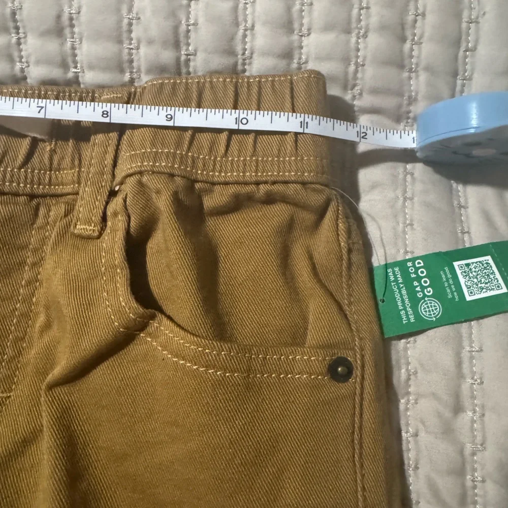 GAP‎ Boys Slim Stretch Pants Brown Pull On Elastic Waist Size M (8) NWT